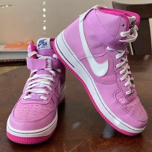 Fuchsia pink next Air Force ones